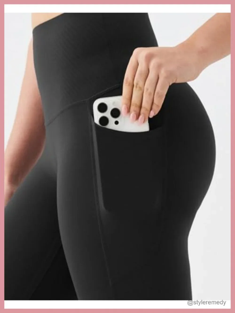 High Waist Yoga Leggings with Pockets No Front Seam 71% Polyamide 29% Spandex